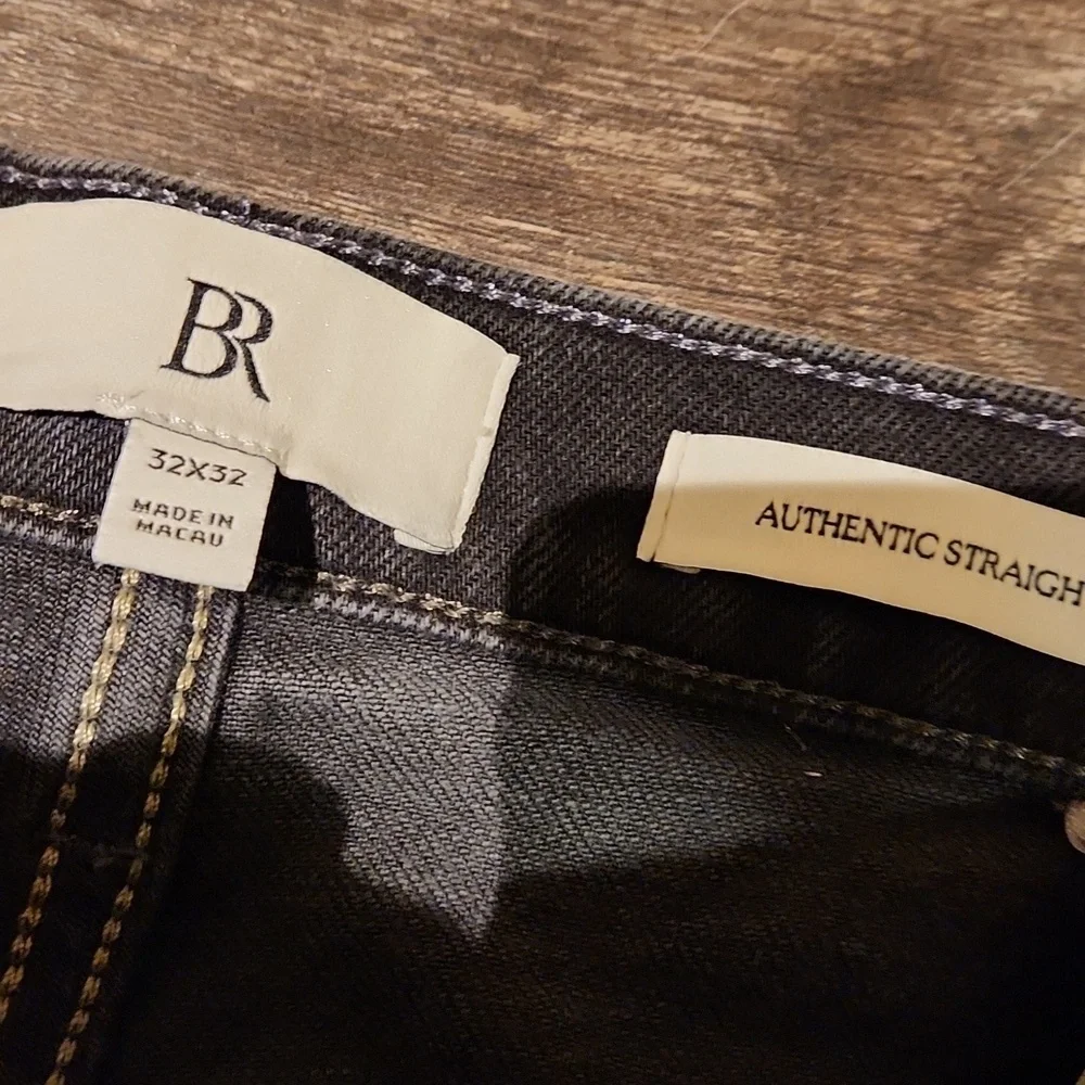 ❤️ BANANA REPUBLIC AUTHENTIC STRAIGHT LEG JEANS, BLACK, 32